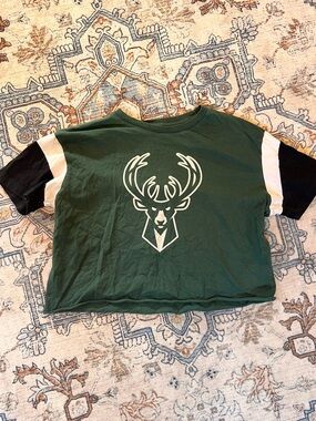 Milwaukee Bucks Logo Colorblock Short Sleeve Tee